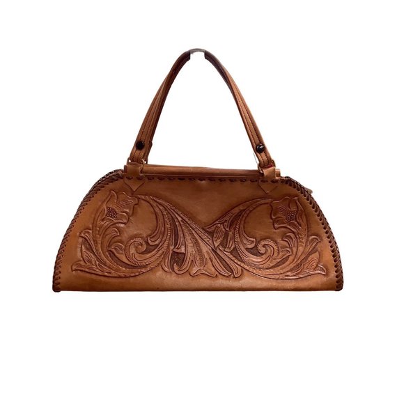 Vintage Hand-tooled Leather Purse - Picture 1 of 7